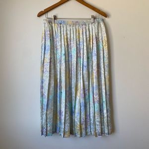 Vintage Floral Print Skirt Sz M